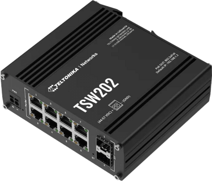 Teltonika TSW202 8-Port Switch +2 SFP POE+ managebar