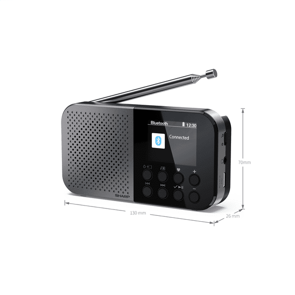 Sharp DR-P520 DAB+ BT Radio mit integr. Akku schwarz Sharp DR-P520 DAB+ BT Radio mit integr. Akku schwarz