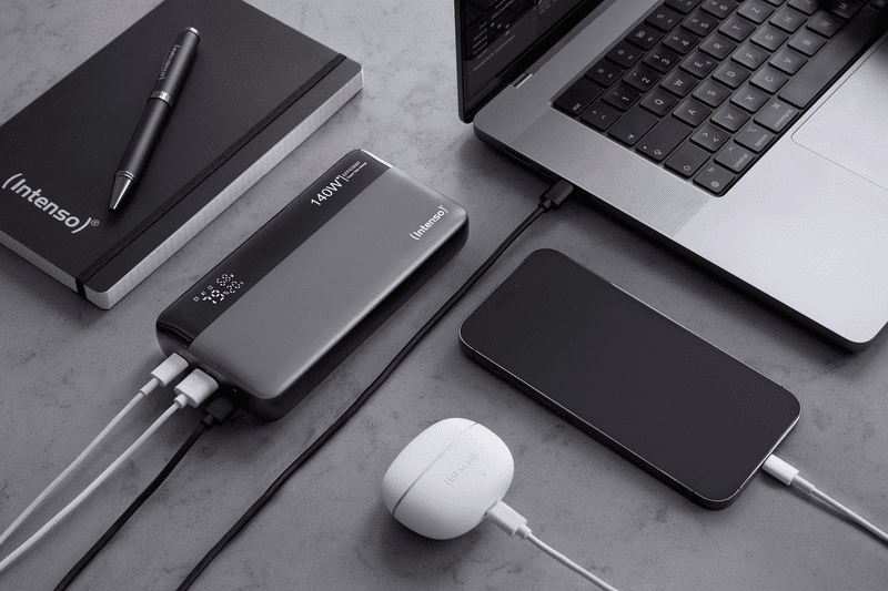 Intenso Powerbank HE25000 25000mAh grau-schwarz Intenso Powerbank HE25000 25000mAh grau-schwarz