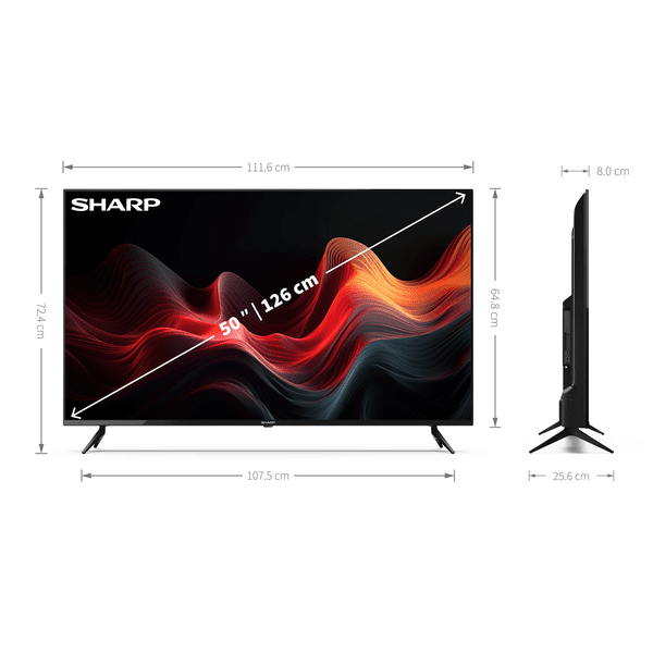 Sharp 50GL4060E 50" UHD Google Smart TV schwarz