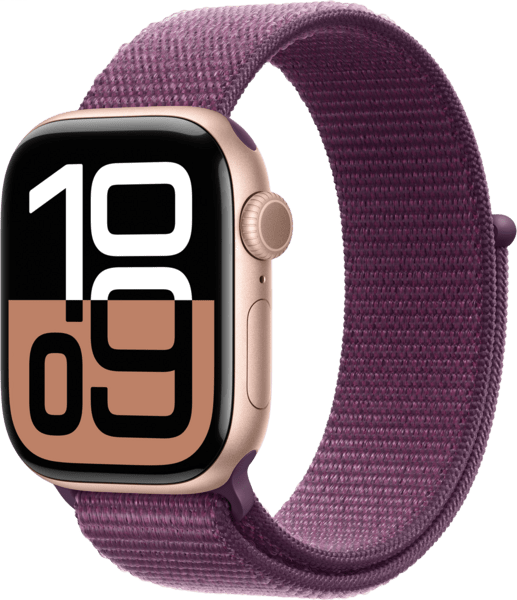 Apple Watch Ser.10 GPS Cell 42mm Rose Alu Case+Plum Loop