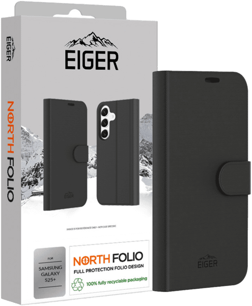 Eiger North Folio Case Galaxy S25+ schwarz