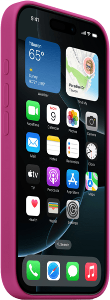 Apple Silicone Case MagSafe iPhone 16 Pro fuchsia