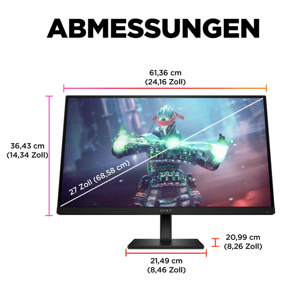 HP Omen 27k 27" UHD 144 Hz Gaming-Monitor