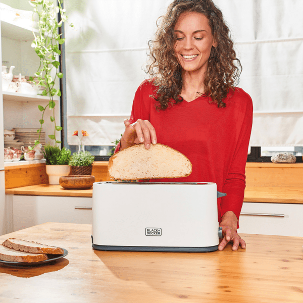 Black & Decker BXTO1001E Toaster Langschlitz 1000W weiß Black & Decker BXTO1001E Toaster Langschlitz 1000W weiß