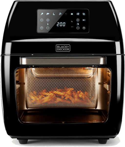 Black & Decker BXAFO1200E Heißluftfritteuse 12L schwarz Black & Decker BXAFO1200E Heißluftfritteuse 12L schwarz