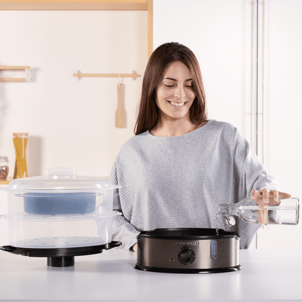 Black & Decker BXST800E Dampfgarer 2 Fächer 800W/6,5L edelstahl Black & Decker BXST800E Dampfgarer 2 Fächer 800W/6,5L edelstahl