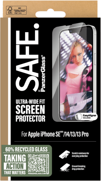 PanzerGlass SAFE. SP iPhone 16e/14/13/13 Pro UWF