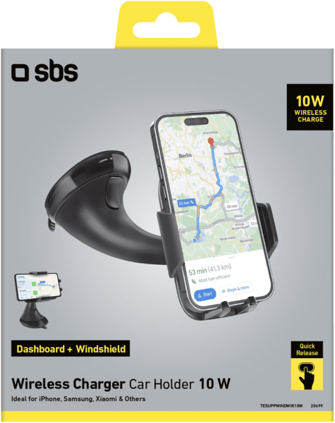 SBS Saugnapf-Universalhalterung bis 6,5" Wireless 10W