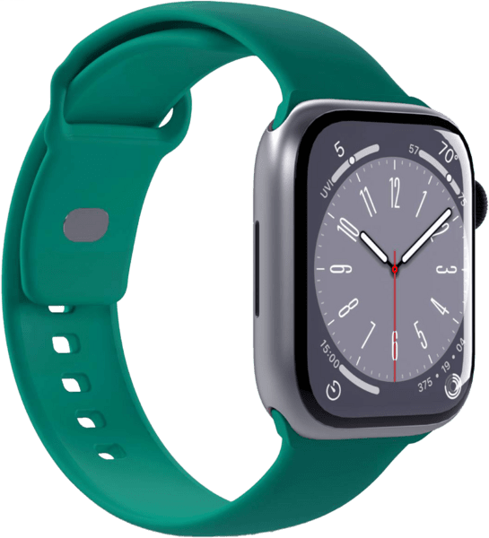 Puro Silicon Armband Apple Watch 42/44/45/49mm dunkelgr