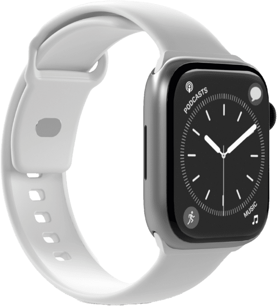 Puro Silicon Armband Apple Watch 42/44/45/49mm weiß Puro Silicon Armband Apple Watch 42/44/45/49mm weiß