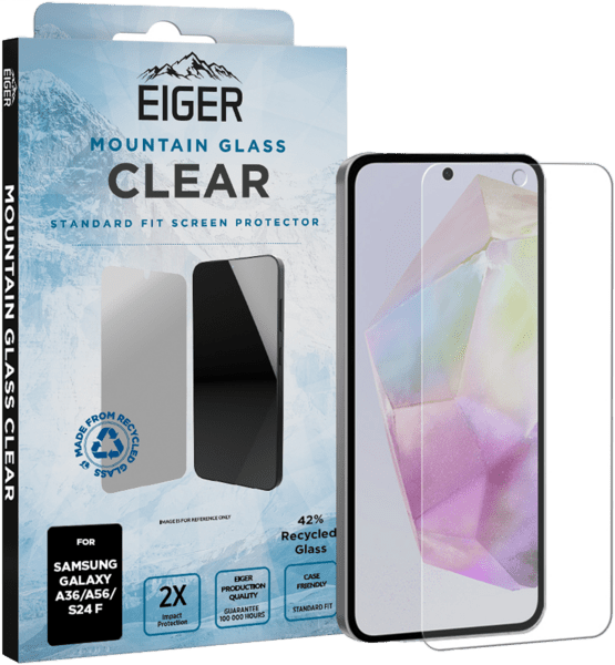 Eiger SP Mountain Glass Clear Galaxy A36/A56/S24 FE Eiger SP Mountain Glass Clear Galaxy A36/A56/S24 FE