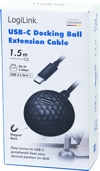 LogiLink Dockingball USB 3.2 Gen1 Typ C USB-C/M zu -C/F LogiLink Dockingball USB 3.2 Gen1 Typ C USB-C/M zu -C/F