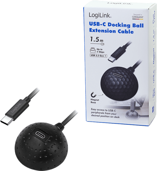 LogiLink Dockingball USB 3.2 Gen1 Typ C USB-C/M zu -C/F LogiLink Dockingball USB 3.2 Gen1 Typ C USB-C/M zu -C/F