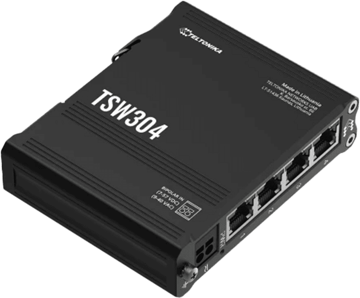 Teltonika TSW304 DIN Rail Switch 4 GbE Ports Teltonika TSW304 DIN Rail Switch 4 GbE Ports