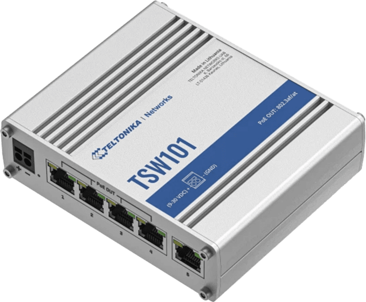 Teltonika TSW101 PoE+ Automotive Switch 5 GbE Ports
