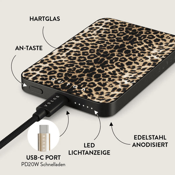 BURGA Magnetic Powerbank 5.000mAh Player gunmetal BURGA Magnetic Powerbank 5.000mAh Player gunmetal