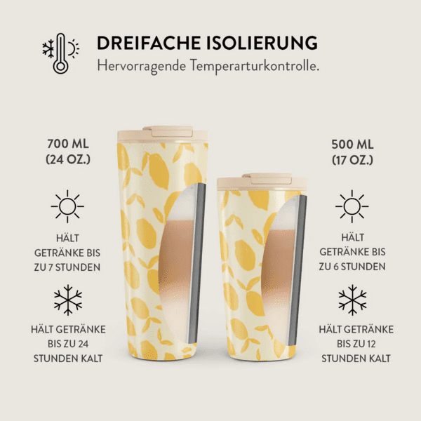 BURGA Thermobecher 500ml Klappdeckel Lemon Tart BURGA Thermobecher 500ml Klappdeckel Lemon Tart