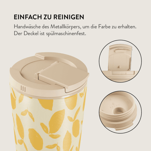 BURGA Thermobecher 500ml Klappdeckel Lemon Tart BURGA Thermobecher 500ml Klappdeckel Lemon Tart