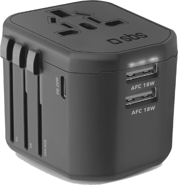 SBS Universal-Reiseadapter 18W (EU/UK/US/AUS-Stecker) SBS Universal-Reiseadapter 18W (EU/UK/US/AUS-Stecker)