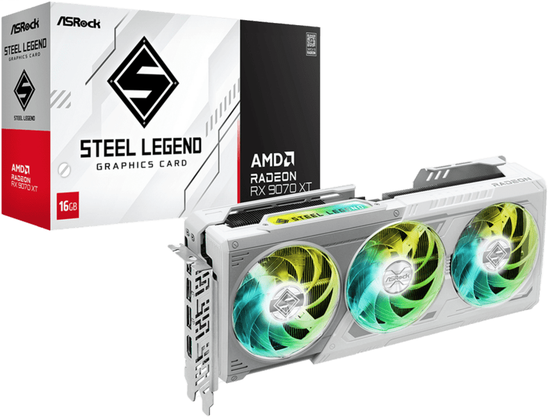ASRock Radeon RX 9070 XT 16GB Steel Legend