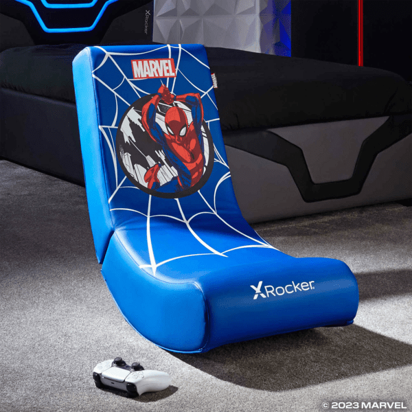 X Rocker Marvel Spider-Man Gaming Bodensessel blau X Rocker Marvel Spider-Man Gaming Bodensessel blau