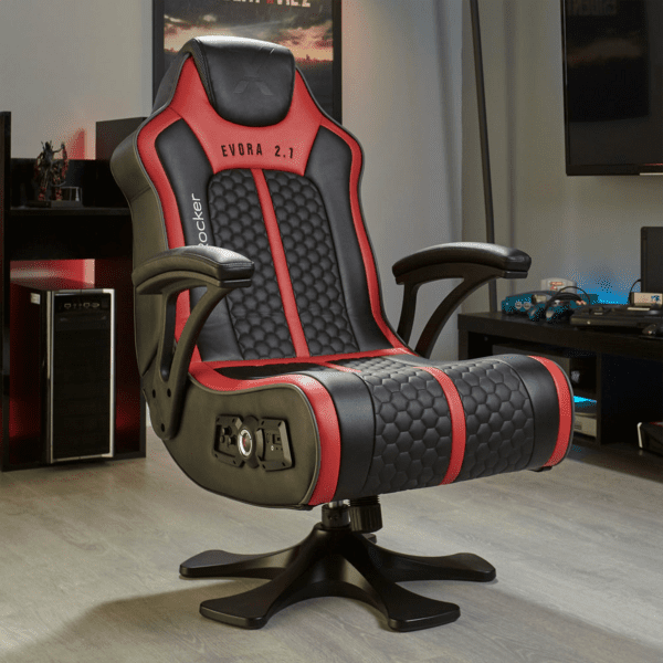 X Rocker Evora 2.1 Wireless Gaming Sessel schwarz-rot X Rocker Evora 2.1 Wireless Gaming Sessel schwarz-rot