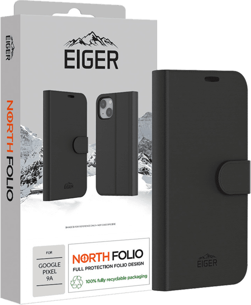 Eiger North Folio Case Google Pixel 9a schwarz