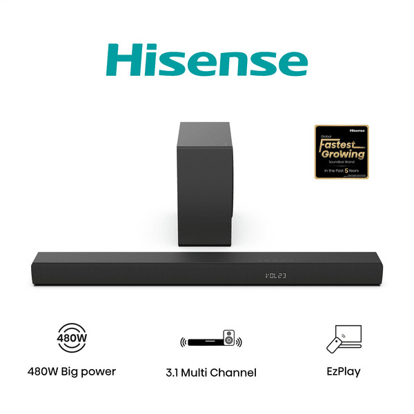 Hisense HS3100 3.1 Soundbar m. Subwoofer schwarz Hisense HS3100 3.1 Soundbar m. Subwoofer schwarz