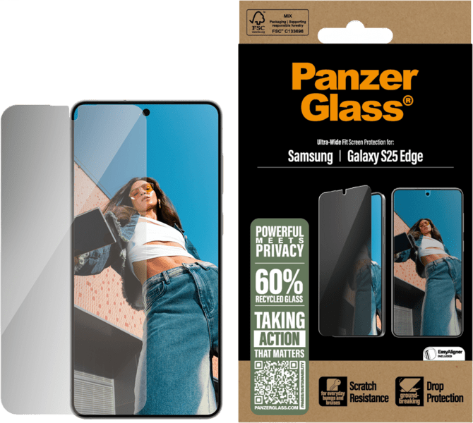 PanzerGlass Privacy SP Galaxy S25 Edge UWF PanzerGlass Privacy SP Galaxy S25 Edge UWF