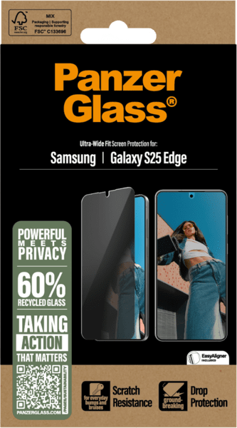 PanzerGlass Privacy SP Galaxy S25 Edge UWF PanzerGlass Privacy SP Galaxy S25 Edge UWF