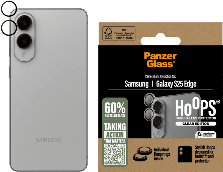 PanzerGlass Hoops Kamera SP Galaxy S25 Edge transparent PanzerGlass Hoops Kamera SP Galaxy S25 Edge transparent