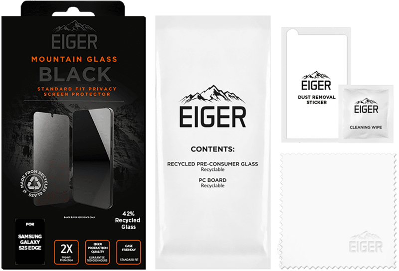 Eiger SP Mountain Black Privacy Galaxy S25 Edge Eiger SP Mountain Black Privacy Galaxy S25 Edge