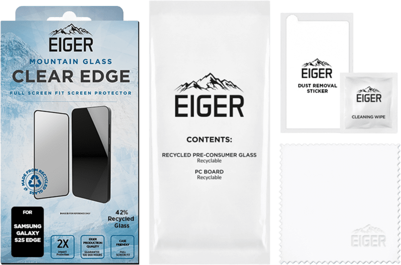 Eiger SP Mountain Glass Clear Edge Galaxy S25 Edge Eiger SP Mountain Glass Clear Edge Galaxy S25 Edge