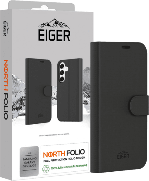 Eiger North Folio Case Galaxy S25 Edge schwarz Eiger North Folio Case Galaxy S25 Edge schwarz