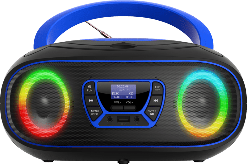 Denver TDB-212 DAB+ Boombox FM/BT/USB/CD/AUX blau Denver TDB-212 DAB+ Boombox FM/BT/USB/CD/AUX blau