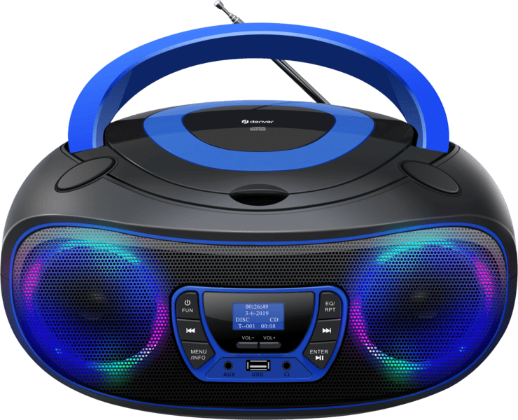 Denver TDB-212 DAB+ Boombox FM/BT/USB/CD/AUX blau Denver TDB-212 DAB+ Boombox FM/BT/USB/CD/AUX blau