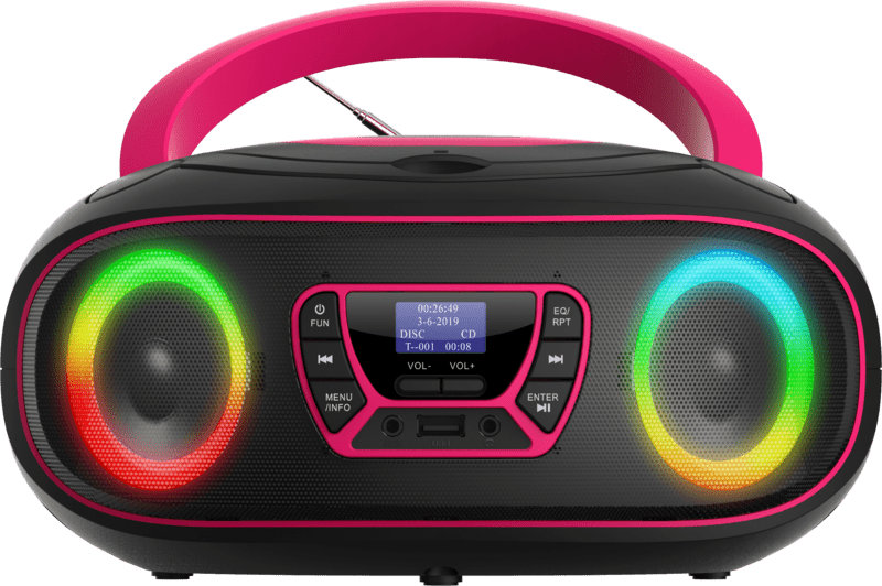 Denver TDB-212 DAB+ Boombox FM/BT/USB/CD/AUX pink Denver TDB-212 DAB+ Boombox FM/BT/USB/CD/AUX pink
