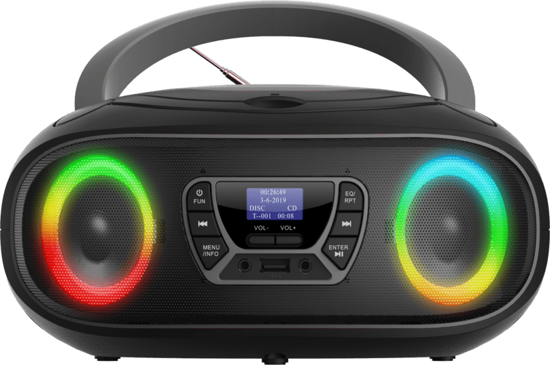 Denver TDB-212 DAB+ Boombox FM/BT/USB/CD/AUX grau Denver TDB-212 DAB+ Boombox FM/BT/USB/CD/AUX grau