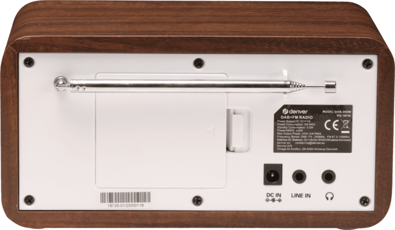 Denver DAB-30 Digitalradio dunkles Holz Denver DAB-30 Digitalradio dunkles Holz