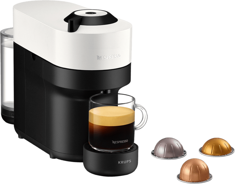Krups XN9201 Vertuo Pop Nespresso Kapselmaschine weiß Krups XN9201 Vertuo Pop Nespresso Kapselmaschine weiß