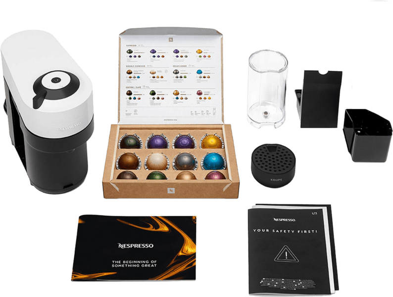 Krups XN9201 Vertuo Pop Nespresso Kapselmaschine weiß Krups XN9201 Vertuo Pop Nespresso Kapselmaschine weiß