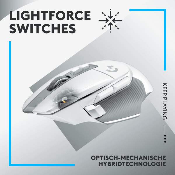Logitech G502 X Lightspeed Wireless Gaming Maus weiß Logitech G502 X Lightspeed Wireless Gaming Maus weiß