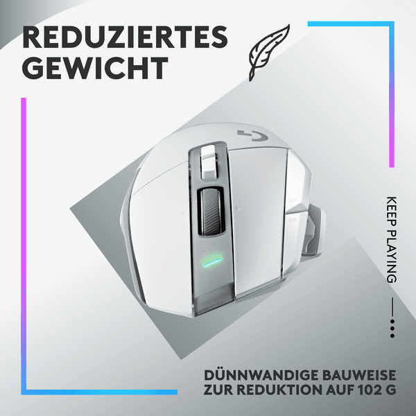 Logitech G502 X Lightspeed Wireless Gaming Maus weiß Logitech G502 X Lightspeed Wireless Gaming Maus weiß