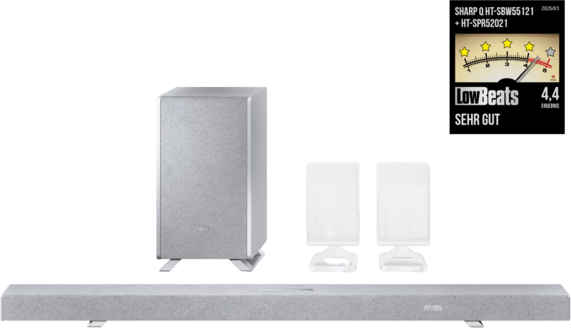 Sharp HT-SBW55121 Soundbar m. kabell. Subwoofer silber Sharp HT-SBW55121 Soundbar m. kabell. Subwoofer silber
