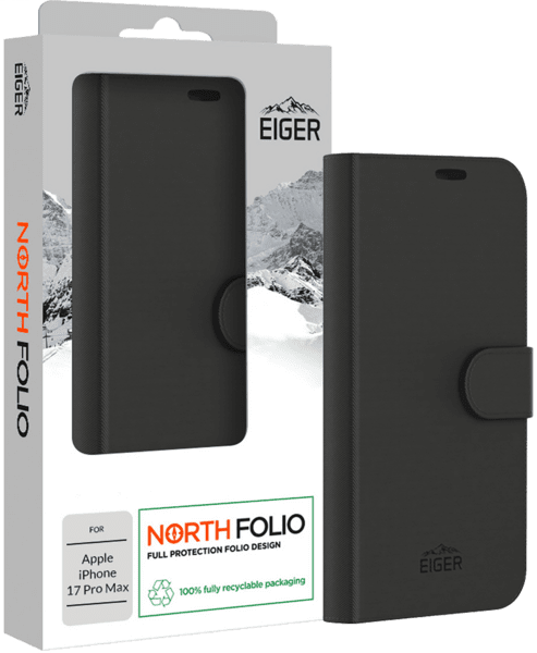 Eiger North Folio Case iPhone 17 Pro Max schwarz