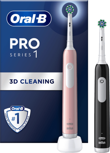 Oral-B Pro 1 Duo schwarz pink Oral-B Pro 1 Duo schwarz pink