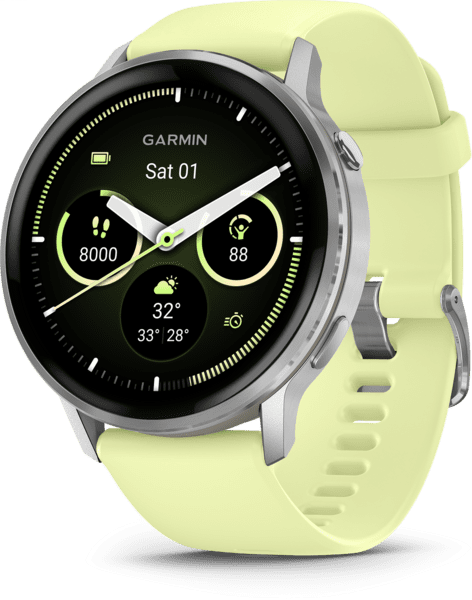 Garmin Venu 4 Smartwatch 45mm grau/silber zitrone Garmin Venu 4 Smartwatch 45mm grau/silber zitrone