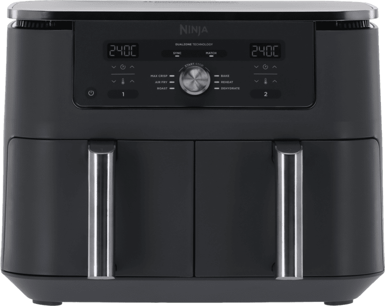 Ninja DZ400EU Doppel-Heißluftfritteuse grau