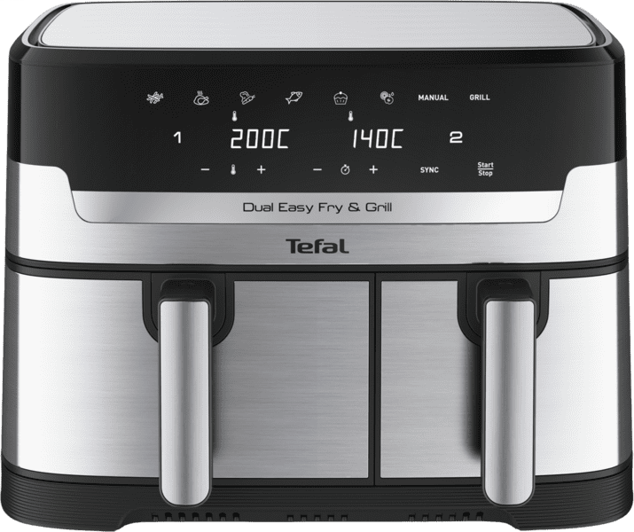 Tefal EY905D Easy Fry & Grill Dual Heißluftfritteuse ede